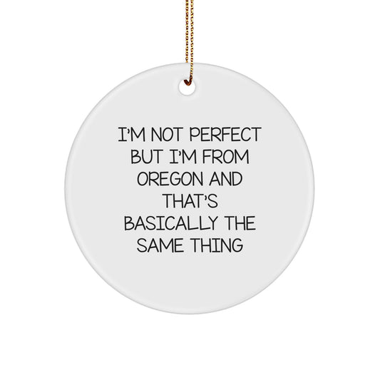 Oregon Circle Ornament Funny Gifts from the Rose City for Christmas - Image 1