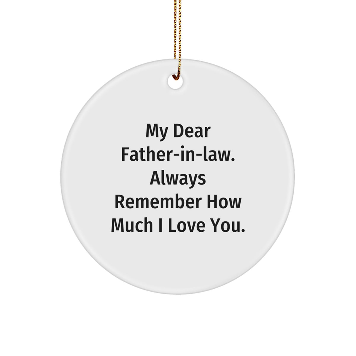 Christmas Unique Gift for Her Father-in-law Circle Ornament Present - Image 1