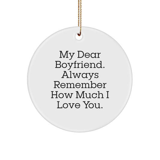 Christmas Unique Gift My Dear Sweetheart Circle Ornament For Her Present - Image 1