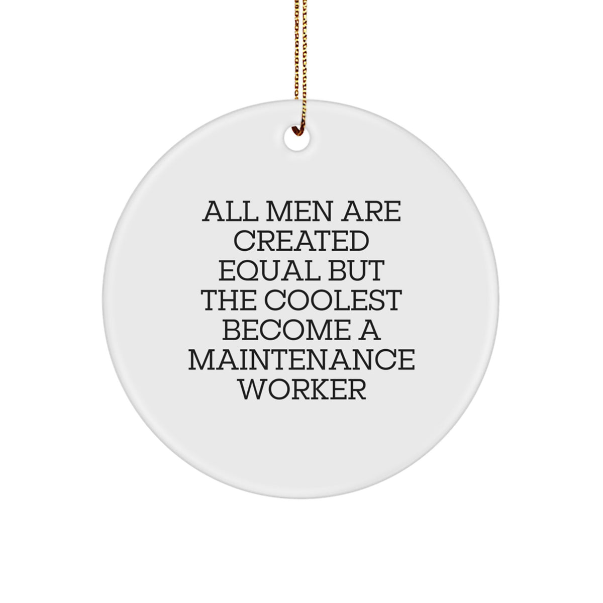 Witty Maintenance Worker Christmas Ornament Gift for Friends Novelty - Image 1