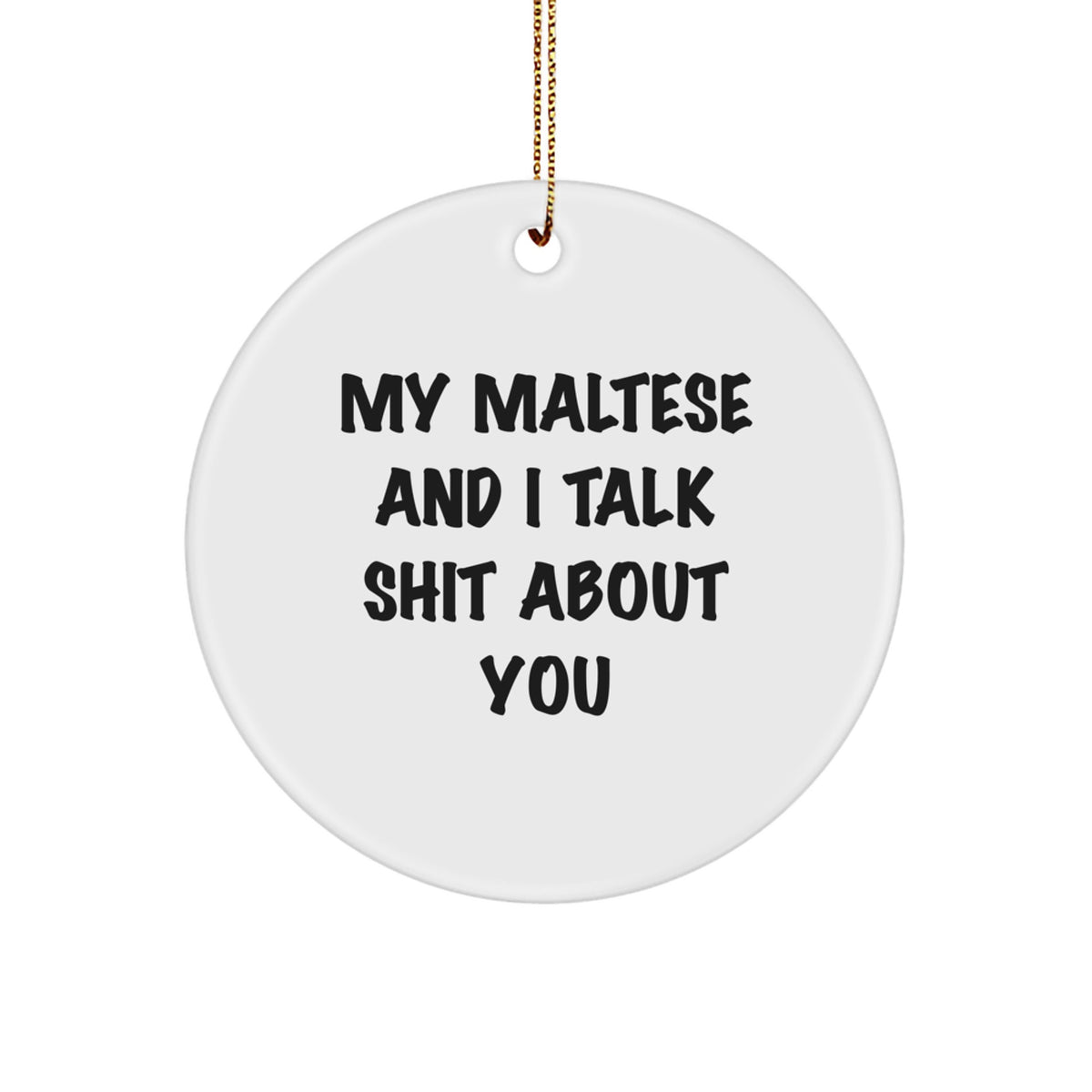 Maltese Dog Keepsake Christmas Ornament for Him Holiday Gift - Image 1