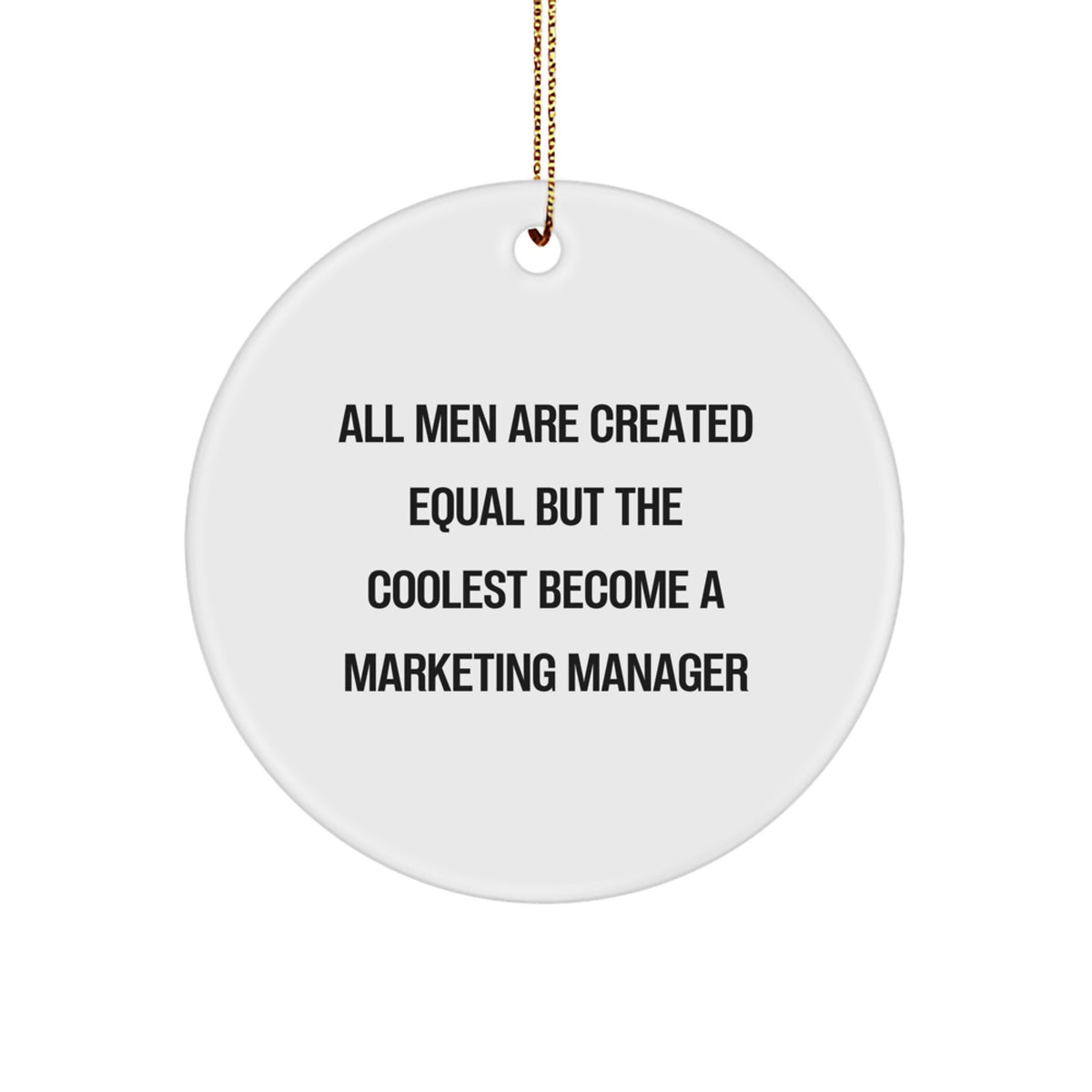 Witty Marketing Manager Novelty Christmas Ornament for Friends Gift - Image 1