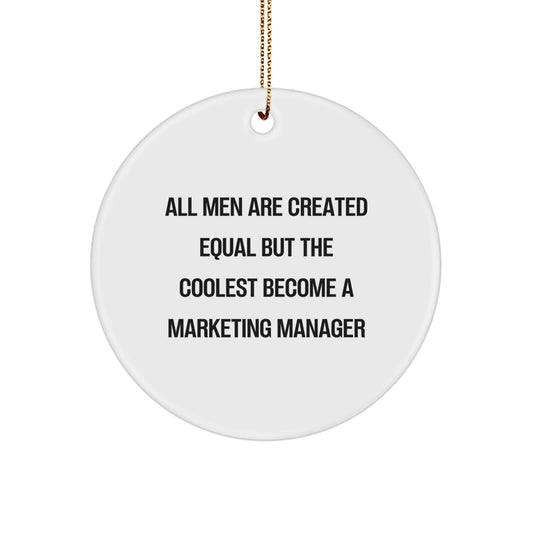 Witty Marketing Manager Novelty Christmas Ornament for Friends Gift - Image 1