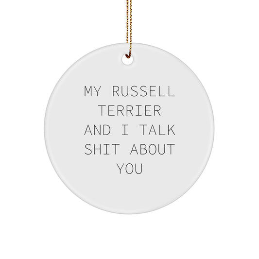 Russell Terrier Playful Christmas Ornament for Her Present Gift - Image 1