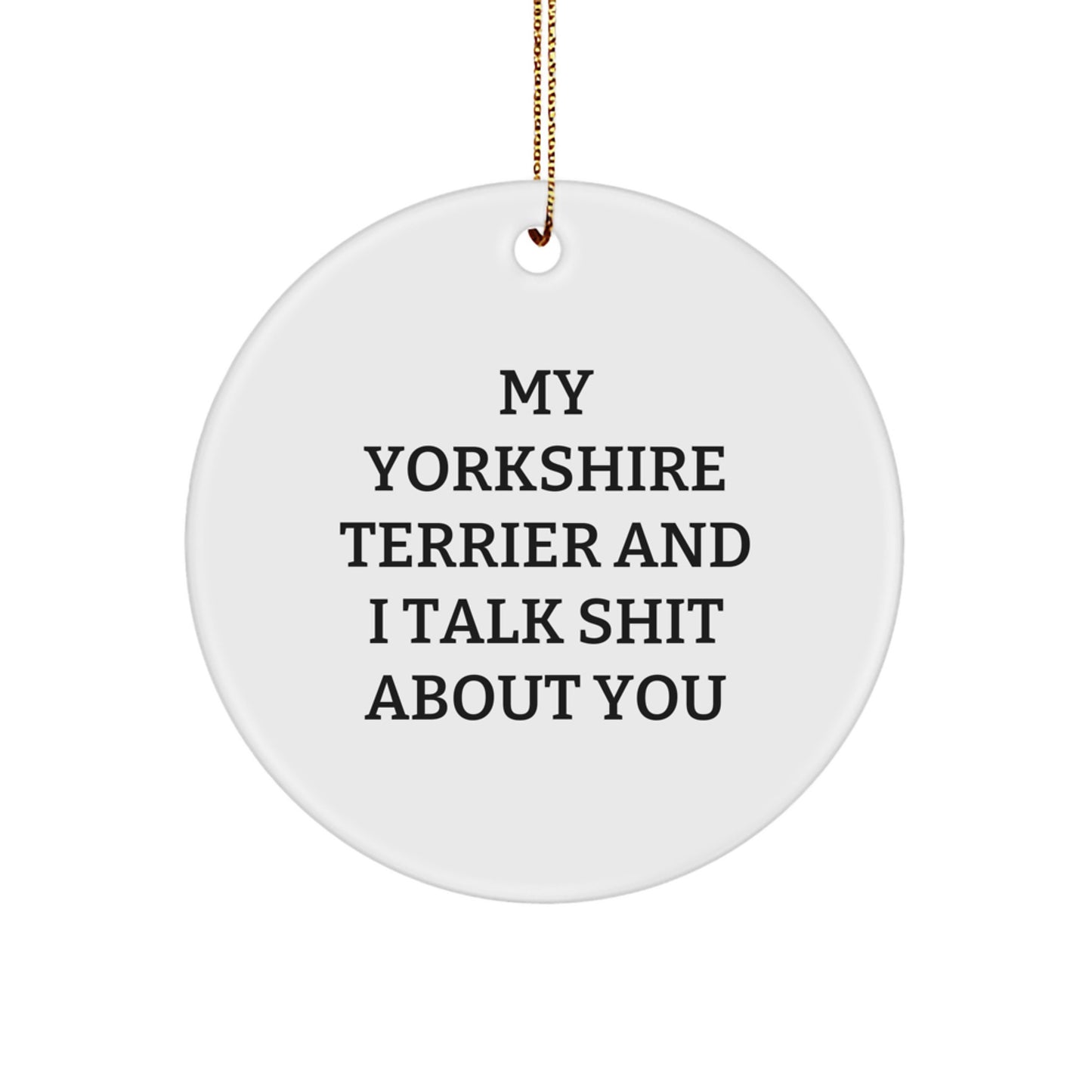 Yorkshire Terrier Keepsake Christmas Ornament for Him Gift - Image 1