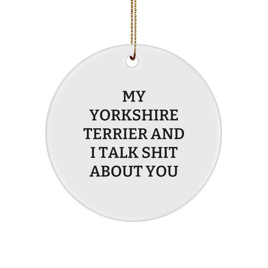 Yorkshire Terrier Keepsake Christmas Ornament for Him Gift - Image 1