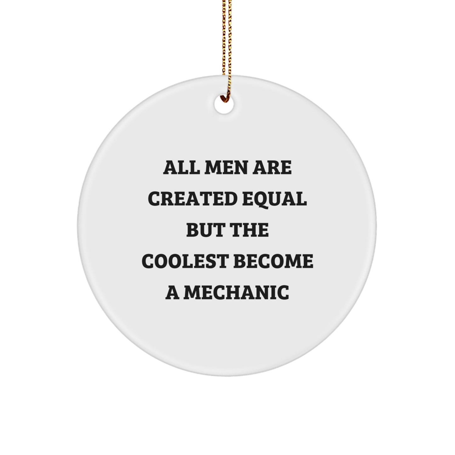 Funny Mechanic Gifts for Him, Circle Ornament for Mechanic Garage Decor, Christmas Unique Gifts from Men to Mechanic - Image 1
