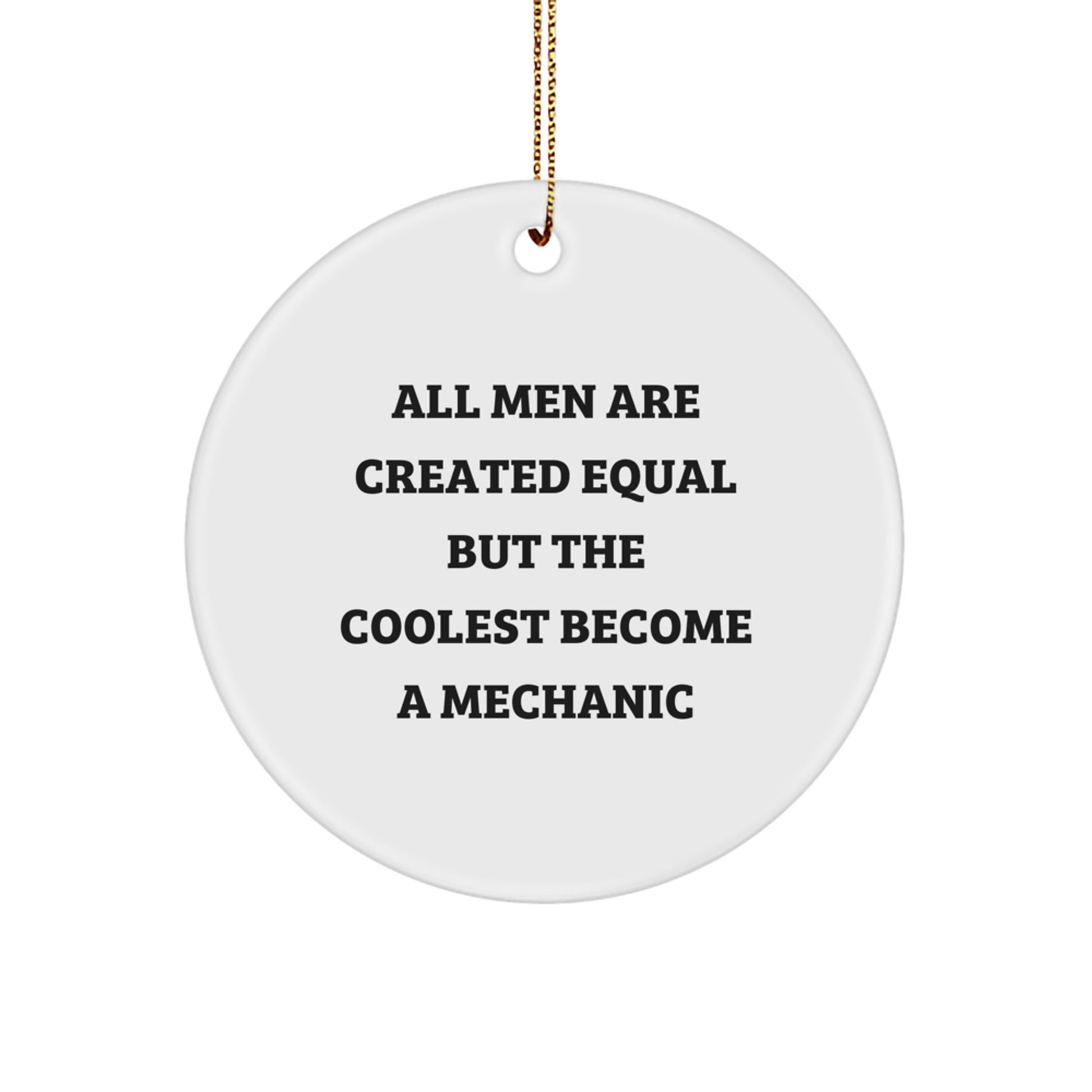 Funny Mechanic Gifts for Him, Circle Ornament for Mechanic Garage Decor, Christmas Unique Gifts from Men to Mechanic - Image 1