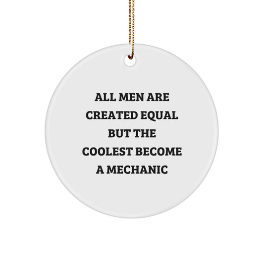 Funny Mechanic Gifts for Him, Circle Ornament for Mechanic Garage Decor, Christmas Unique Gifts from Men to Mechanic - Image 1