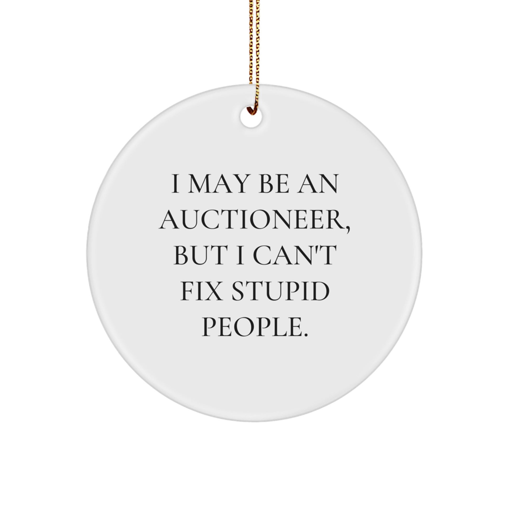 Auctioneer Keepsake Christmas Ornament for Him Gift - Image 1