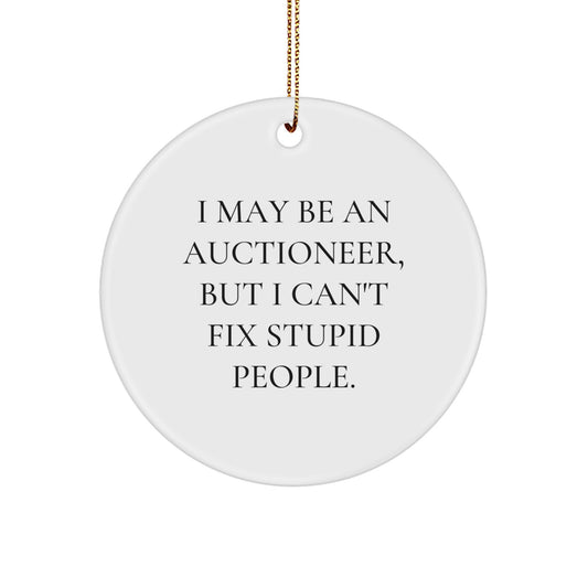Auctioneer Keepsake Christmas Ornament for Him Gift - Image 1