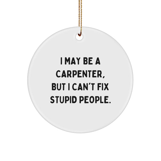 Carpenter Keepsake Christmas Ornament for Him Gift - Image 1