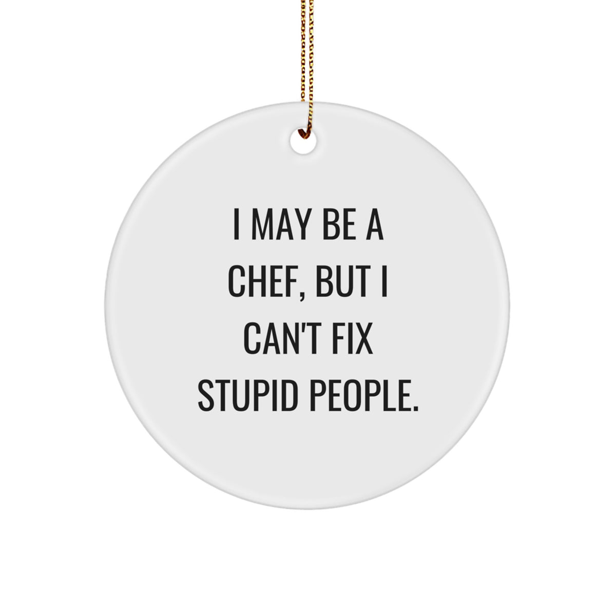Witty Chef Christmas Ornament Novelty for Friends Gift Holiday Keepsake - Image 1
