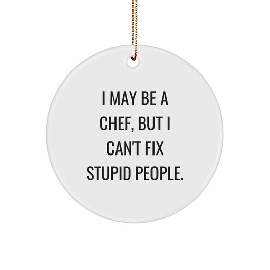 Witty Chef Christmas Ornament Novelty for Friends Gift Holiday Keepsake - Image 1