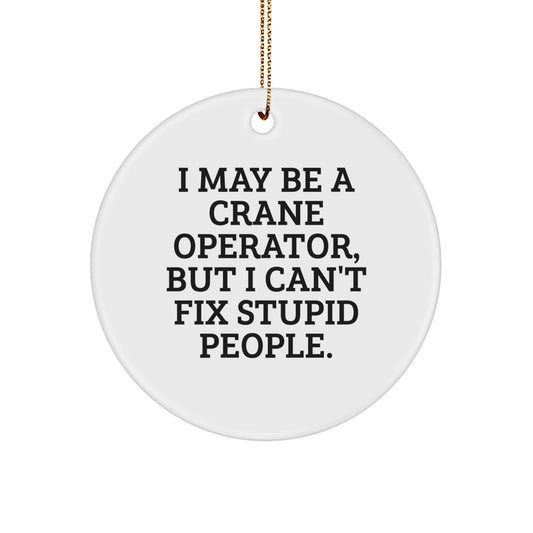 Sassy Crane Operator Christmas Ornament Novelty Holiday for Friends Gift - Image 1