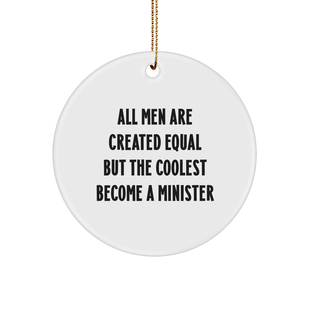 Minister Keepsake Christmas Ornament for Him Gift - Image 1