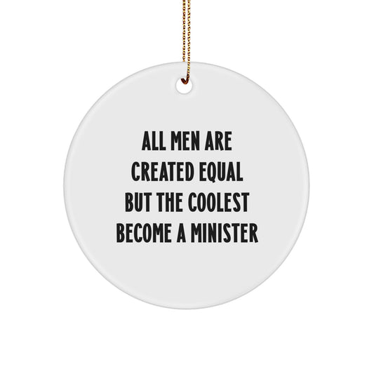 Minister Keepsake Christmas Ornament for Him Gift - Image 1