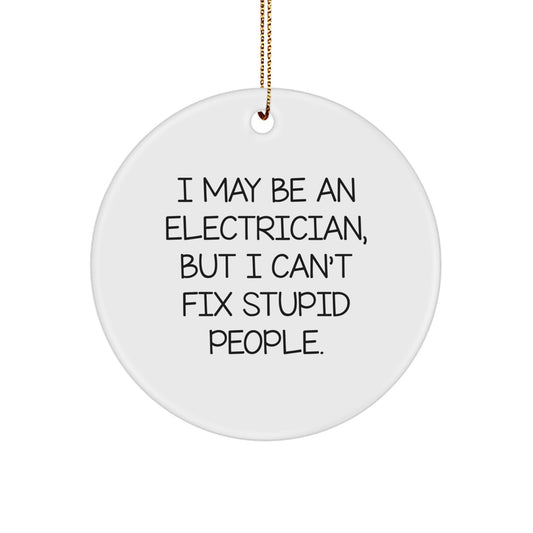 Christmas Unique Gift for Her Electrician Humor Ornament Bright Present - Image 1