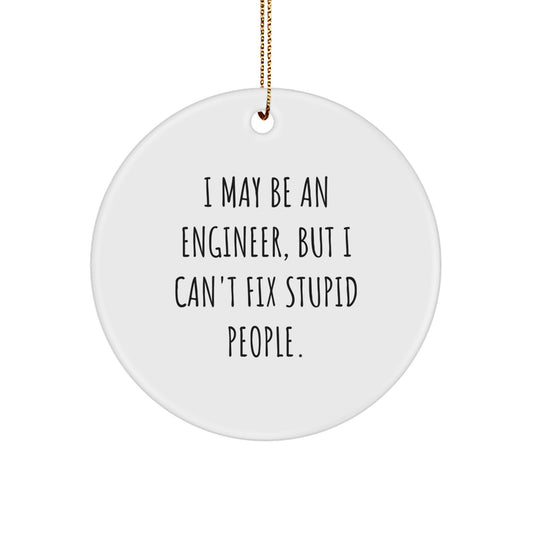 Engineer Circle Ornament Christmas Gift for Coworkers Idea - Image 1
