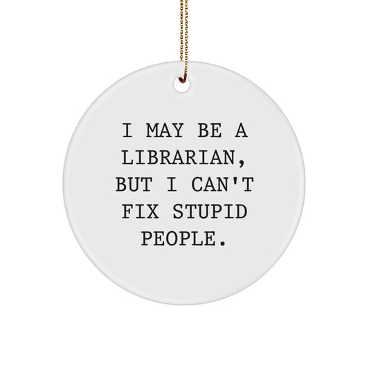 Librarian Keepsake Christmas Ornament for Him Gift - Image 1