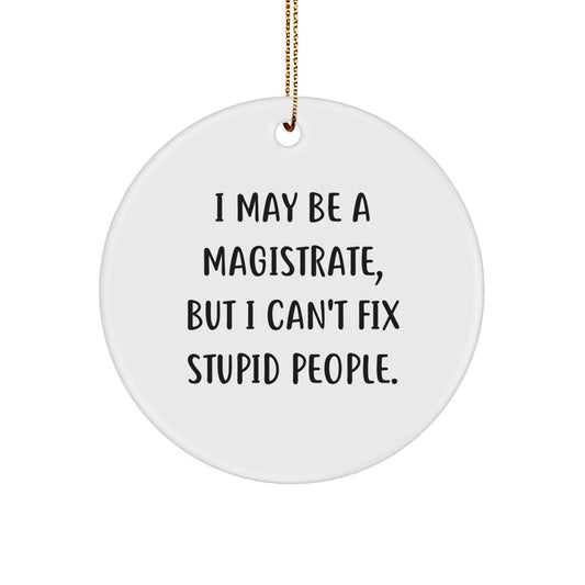 Christmas Gift for Her Magistrate Circle Ornament Present Holiday - Image 1