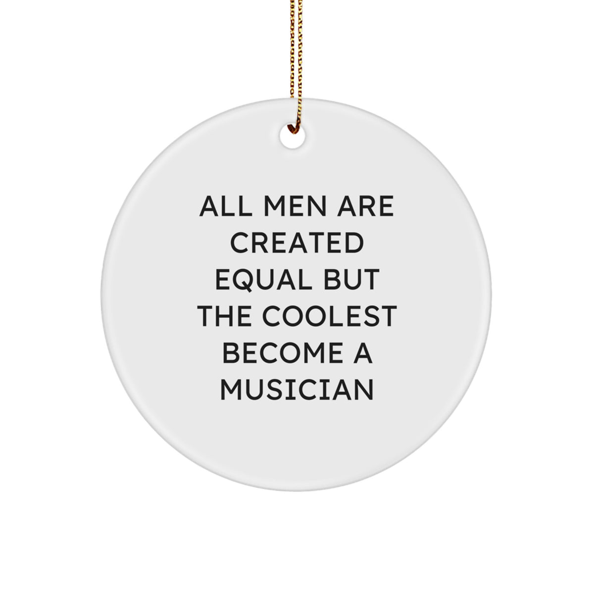 Christmas Gift Ornament for Her Musician Quote Present Bright Glow - Image 1