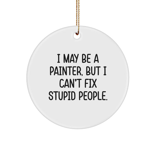 Witty Painter Fun Christmas Ornament for Friends Holiday Keepsake Gift - Image 1