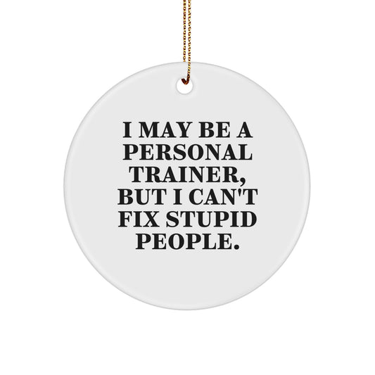 Christmas Gift Funny Personal Trainer Ornament for Her Present - Image 1