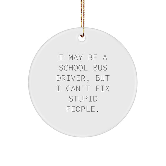 Christmas Gift School Bus Driver Ornament - A Witty Present for Her - Image 1