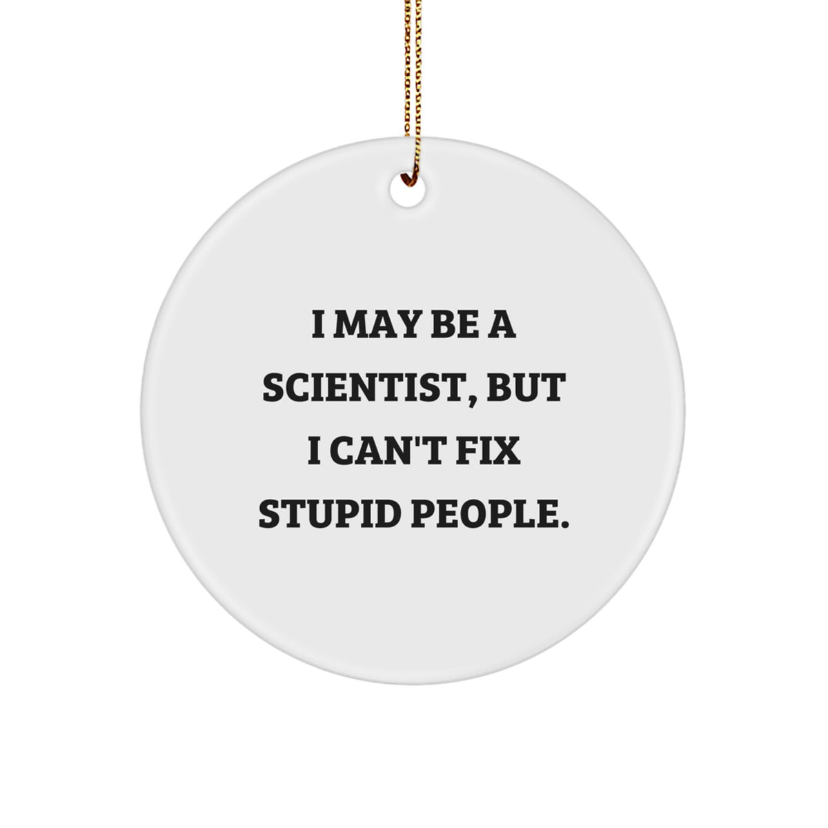 Scientist Circle Ornament Idea for Coworkers Christmas Keepsake Gift - Image 1