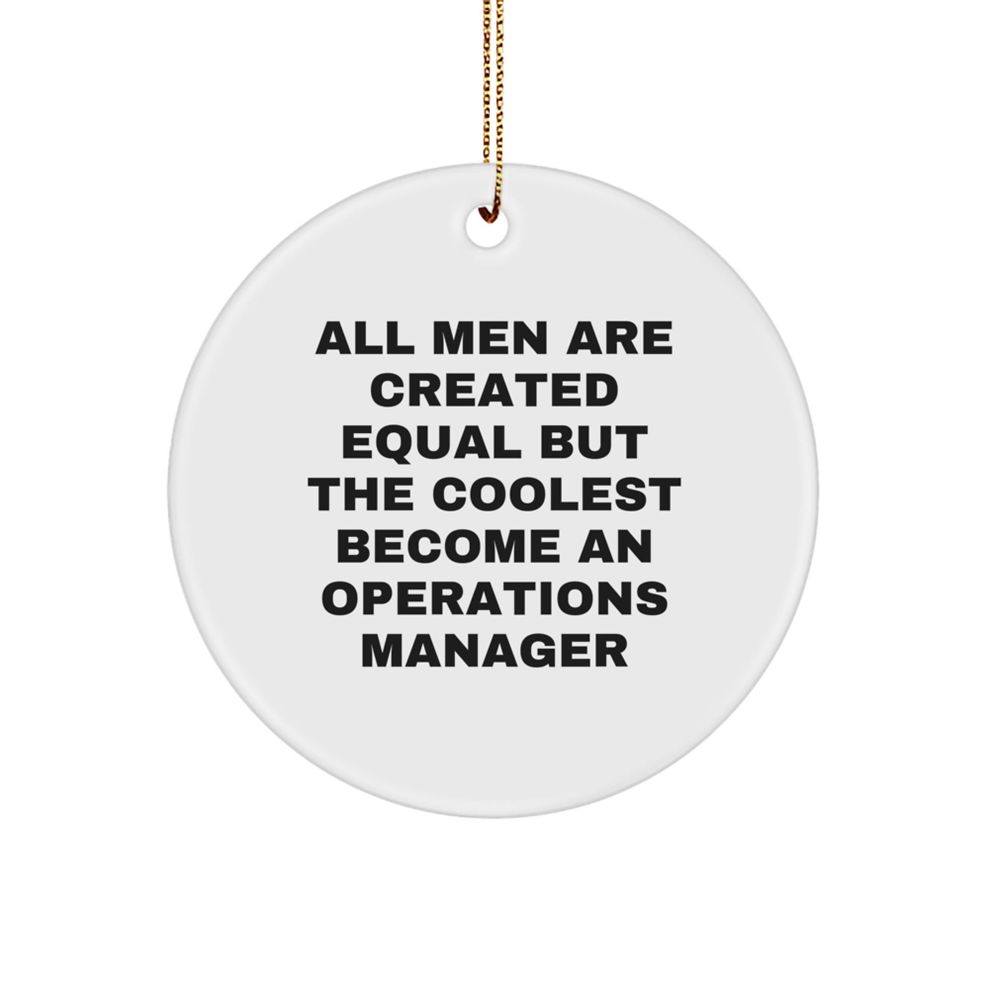Funny Operations Manager Gifts for Men from Friends, Unique Circle Ornament for Operations Manager, Christmas Unique Gifts - Image 1