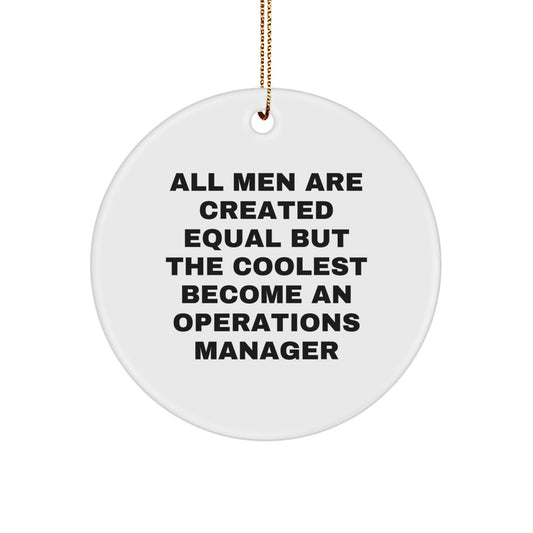 Funny Operations Manager Gifts for Men from Friends, Unique Circle Ornament for Operations Manager, Christmas Unique Gifts - Image 1