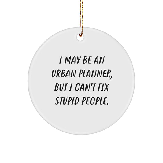 Urban Planner Gifts from Friends and Family - Inspirational Quote Circle Ornament for Christmas Unique Gifts - Image 1