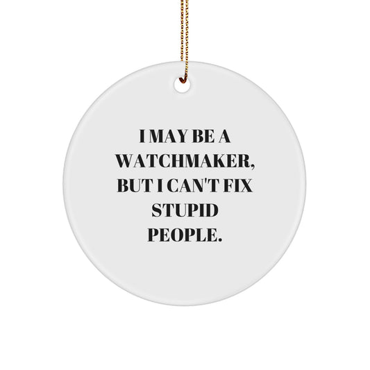 Watchmaker Holiday Keepsake Bright Christmas Ornament for Him Gift - Image 1