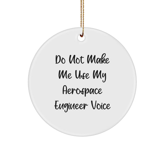 Aerospace Engineer Circle Christmas Ornament Keepsake Funny Gift for Him - Image 1