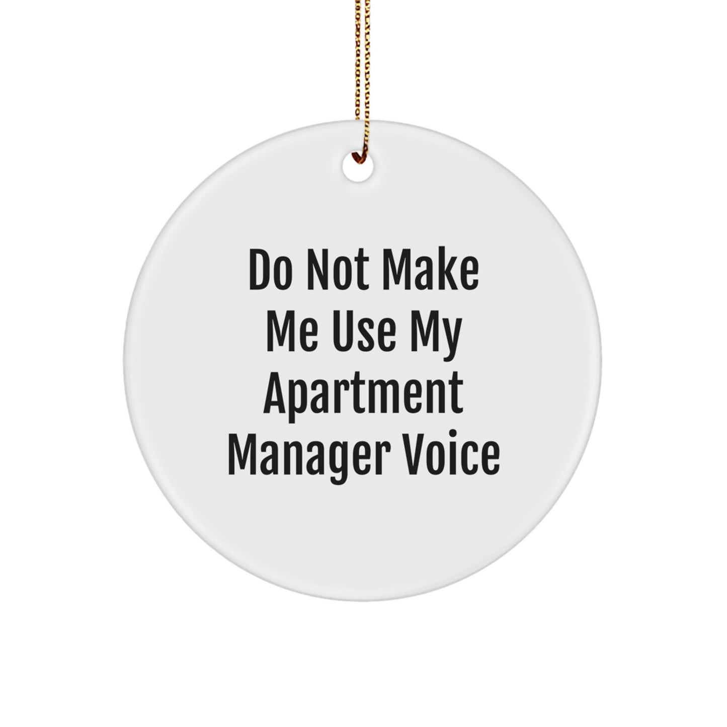 Funny Apartment Manager Gifts for Men - Christmas Unique Circle Ornament Gifts from Friends and Family - Image 1
