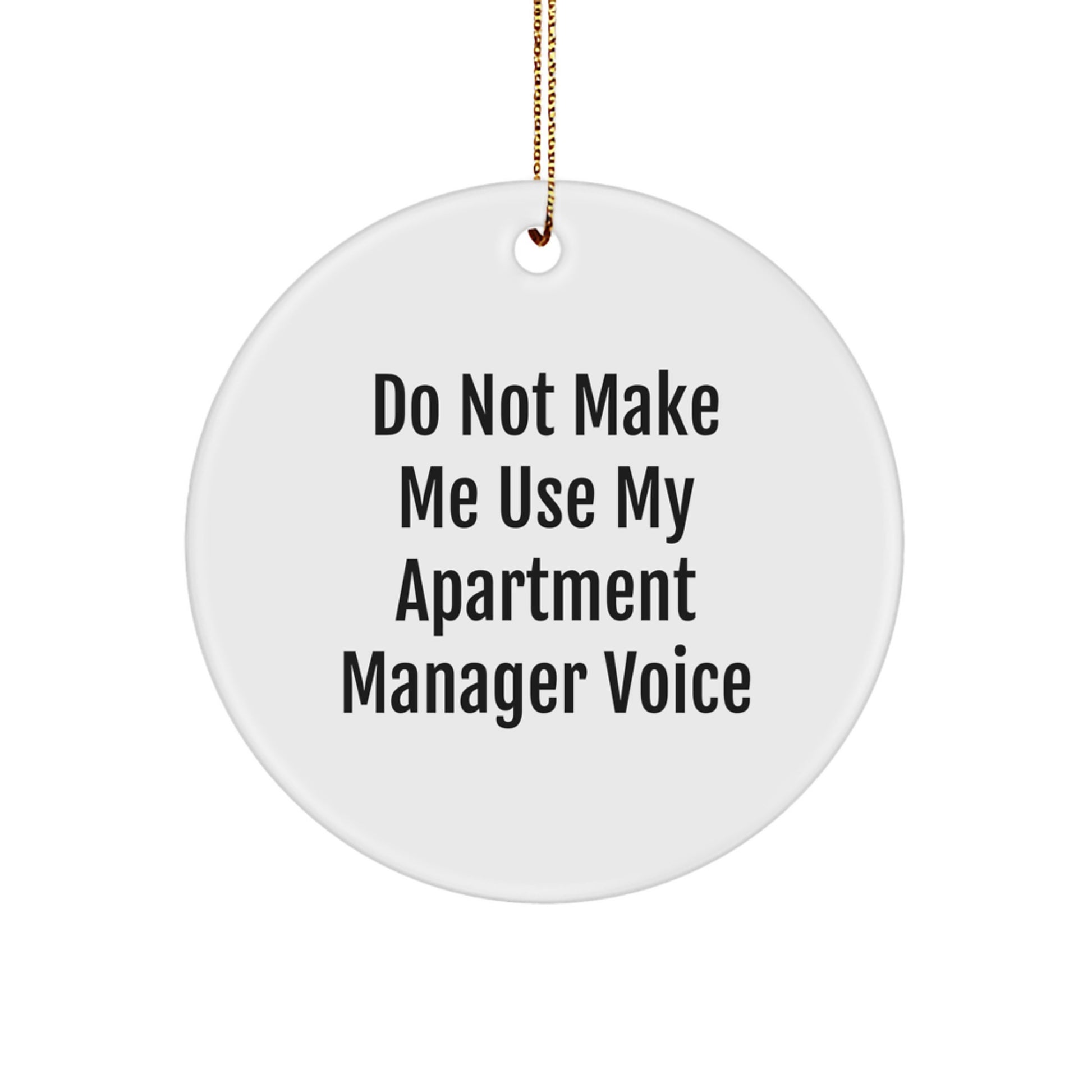 Funny Apartment Manager Gifts for Men - Christmas Unique Circle Ornament Gifts from Friends and Family - Image 1