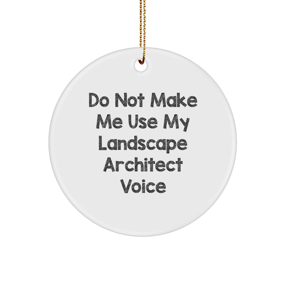 Christmas Gift Delight Landscape Architect Circle Ornament for Him - Image 1