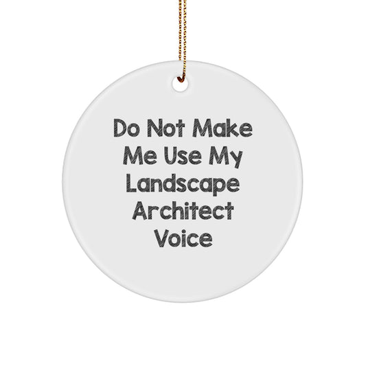 Christmas Gift Delight Landscape Architect Circle Ornament for Him - Image 1