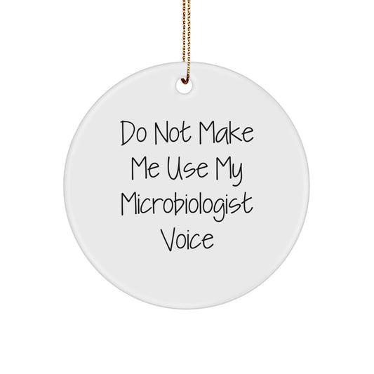 Microbiologist Circle Ornament Essential for Best Friend Christmas Gift - Image 1