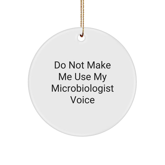 Microbiologist Circle Ornament Collectible for Neighbors Christmas Gift - Image 1