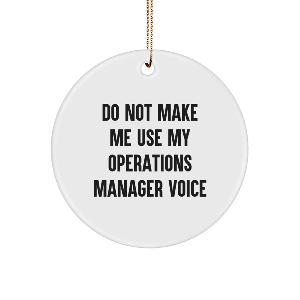 Christmas Gift for Her Operations Manager Circle Ornament Present - Image 1