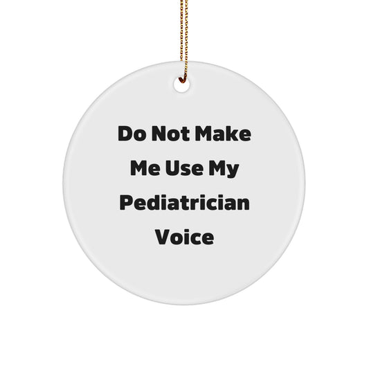 Whimsical Pediatrician Circle Ornament for Friends Christmas Gift - Image 1