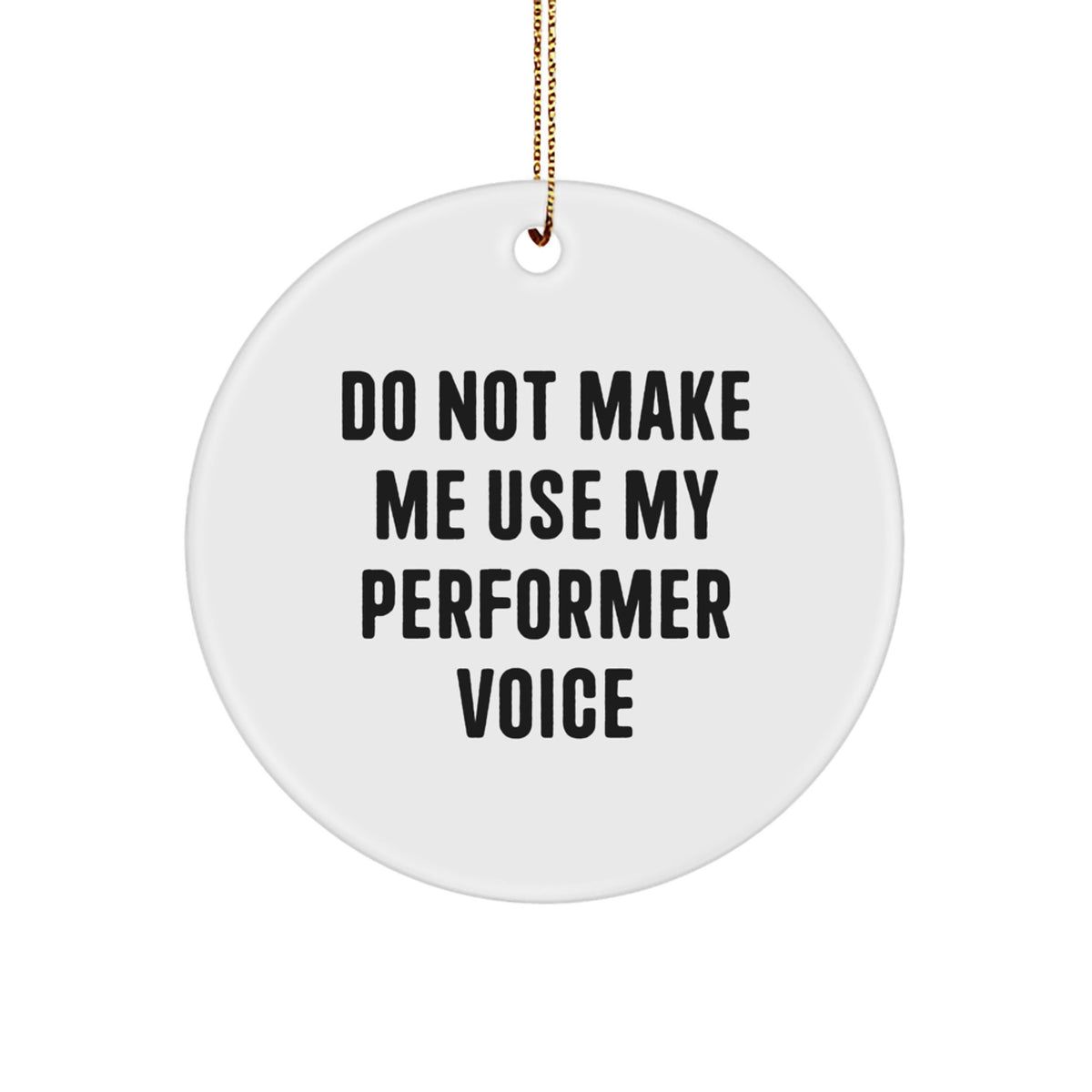 Christmas Gift for Her Performer Circle Ornament Present - Image 1