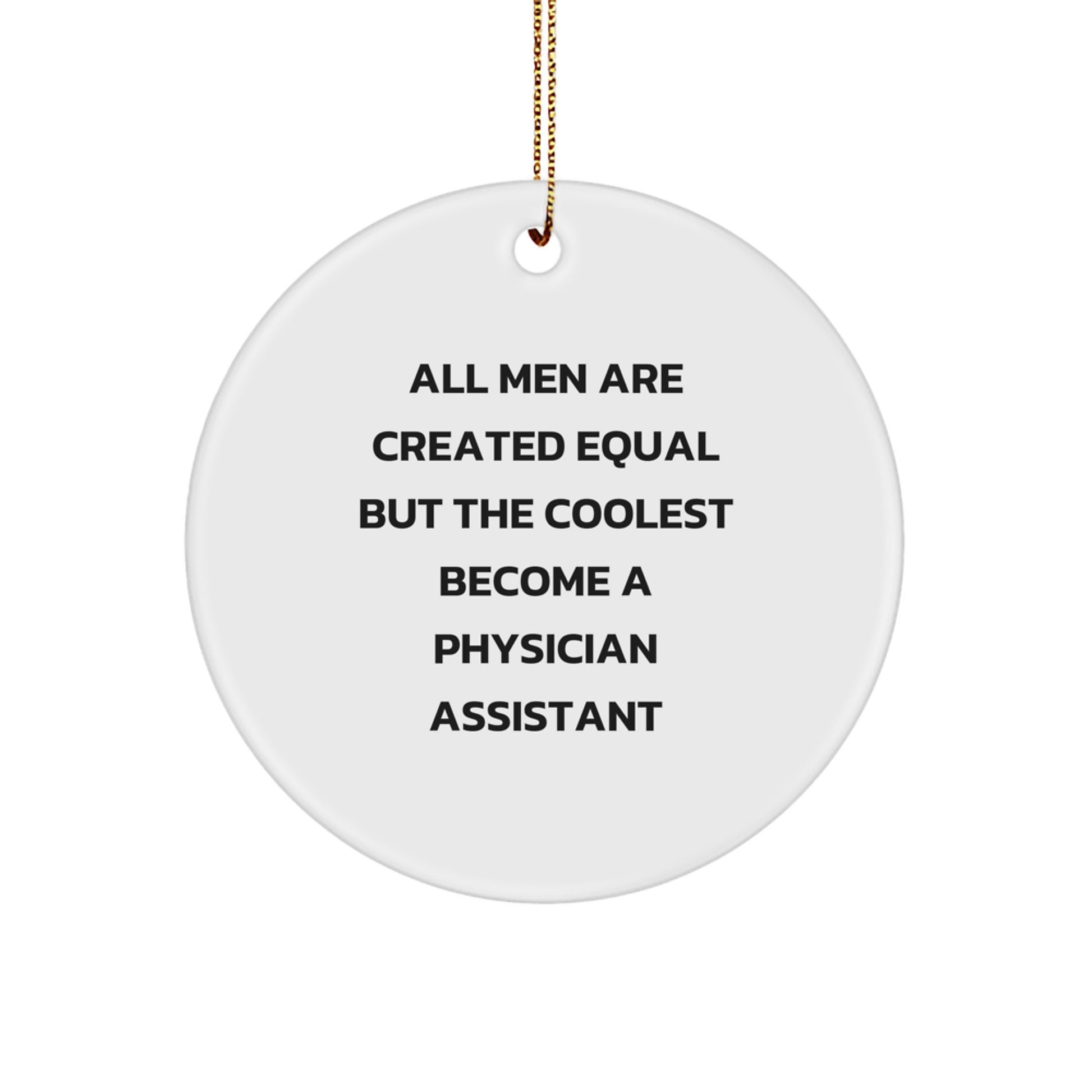 Funny Physician Assistant Gifts, Inspirational Quote Ornament for Men, Circle Ornament with Sublimation Printing, Gifts from Family, Perfect for Physician Assistant Friends, Christmas Unique Gifts - Image 1