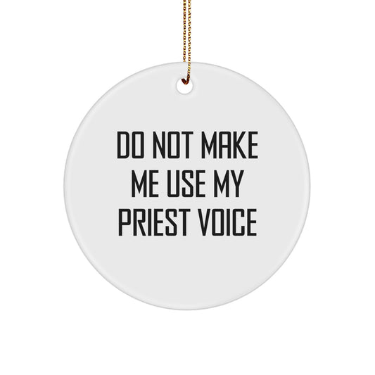 Priest Circle Ornament Idea for Coworkers Christmas Gift - Image 1