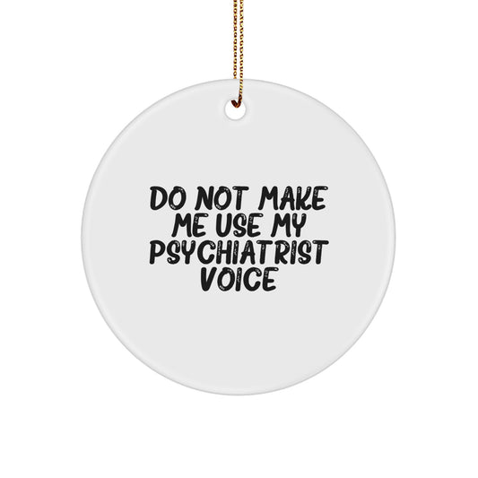 Christmas Gift for Her Psychiatrist Circle Ornament Present - Image 1