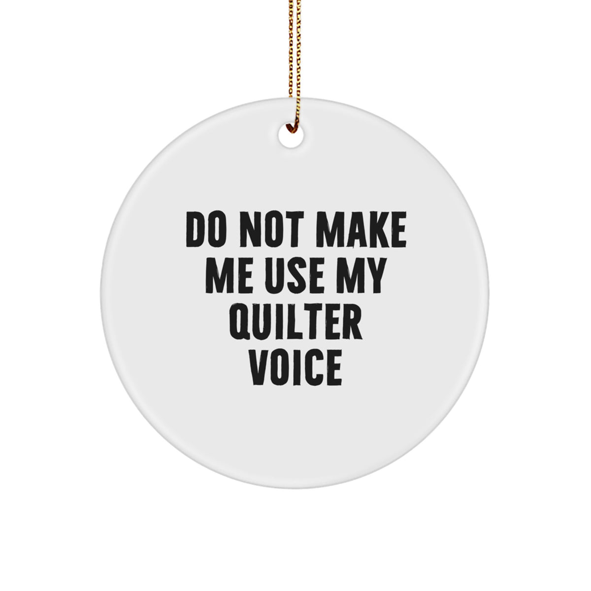 Circle Ornament for a Best Friend Gift, Quilter Keepsake, Christmas Tree - Image 1