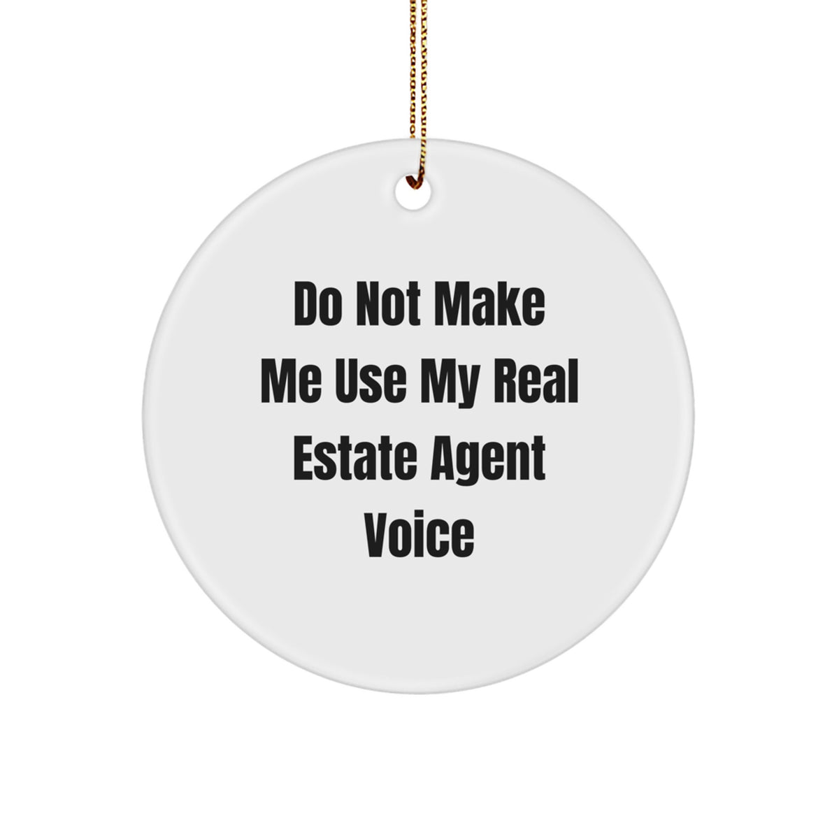 Real Estate Agent Circle Ornament Idea for Coworkers Christmas Gift - Image 1
