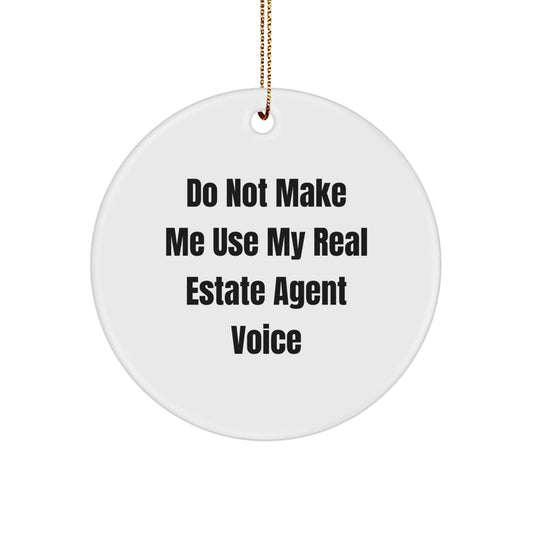 Real Estate Agent Circle Ornament Idea for Coworkers Christmas Gift - Image 1